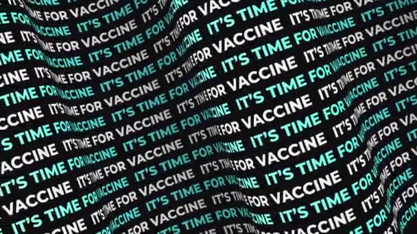 Covid Coronavirus Vaccination Time Vaccine Message Animation Calling Vaccination Coronavirus — Vídeos de Stock