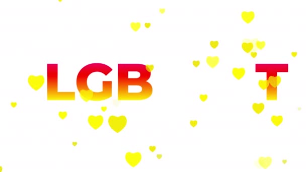 Lgbtq Textanimation Farbpalette Der Lgbt Flagge Parade Der Gleichberechtigung Der — Stockvideo