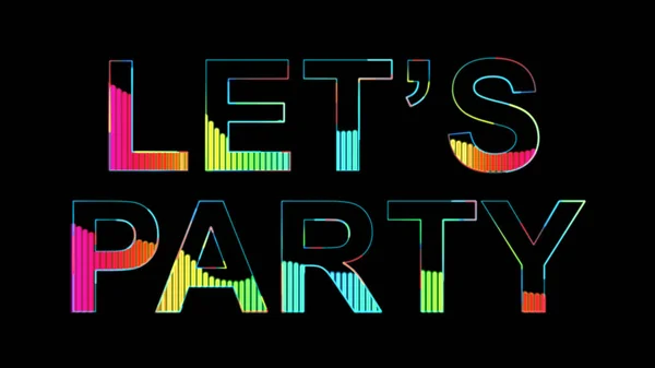 Lasst Uns Feiern Party Stil Der 80Er Jahre Parteitext Mit — Stockfoto