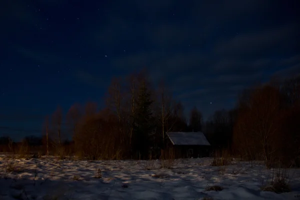 Nacht ländliche Landschaft — Stockfoto