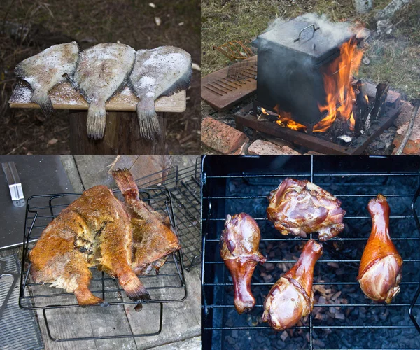 바다 물고기를 훈제 — 스톡 사진