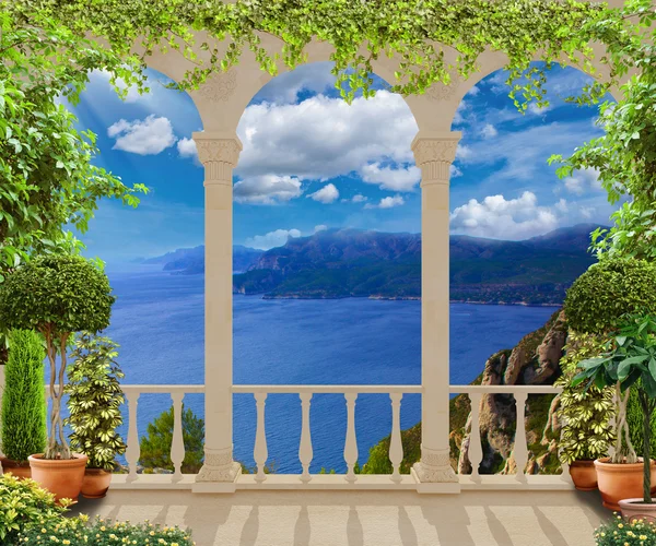 Fransa deniz manzaralı Teras