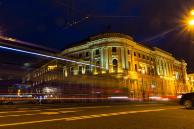 gece Nevskiy Prospekt Sankt-Petersburg, Rusya