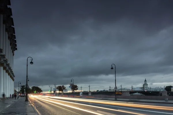 Crepúsculo São Petersburgo Rússia — Fotografia de Stock