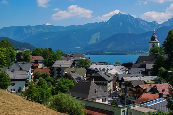 Summer Sunny day in the town of St. Wolfgang , Austria, Europe — Stock Photo, Image