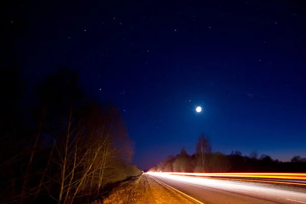 Pista nocturna, Rusia — Foto de Stock