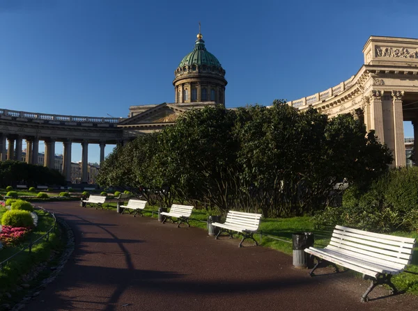 Kazan Cathedral in St. Petersburg at sunrise, Russia — Stock Photo, Image