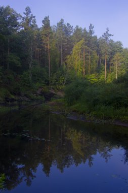 Şafak nehirde Luga, Rusya Federasyonu