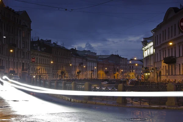 Noche San Petersburgo, Rusia — Foto de Stock