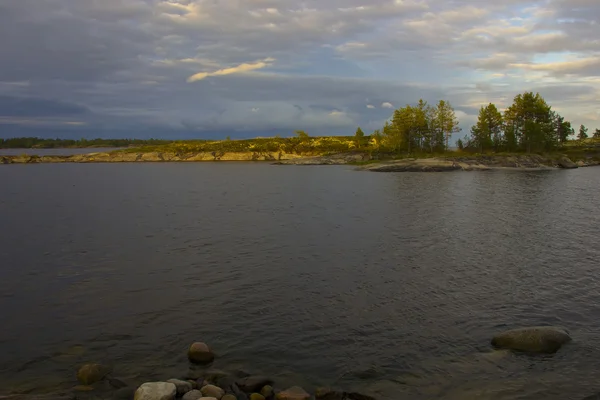 Ladožské jezero, karelia, Rusko — Stock fotografie