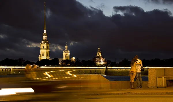 Вечер Санкт-Петербург, Россия — стоковое фото