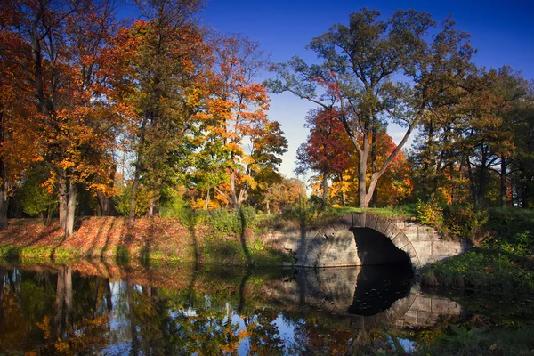 Herbstpark, st. petersburg, russland — Stockfoto