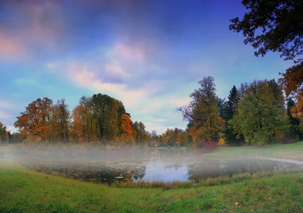 Podzimní park, st. petersburg, Rusko — Stock fotografie