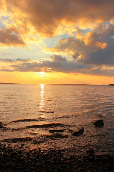 Lago Onega, Carélia, Rússia — Fotografia de Stock