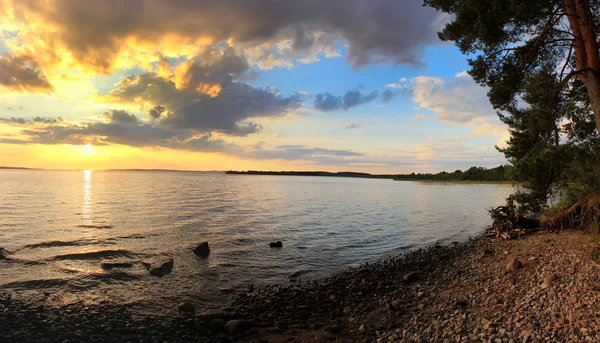 Göl Onega Gölü, Karelya, Rusya Federasyonu — Stok fotoğraf