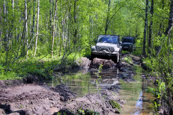 Jeep wrangler en Rusia — Foto de Stock