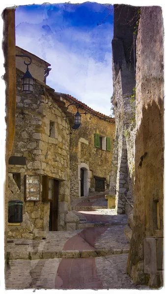 Vintage foto francés Eze — Foto de Stock