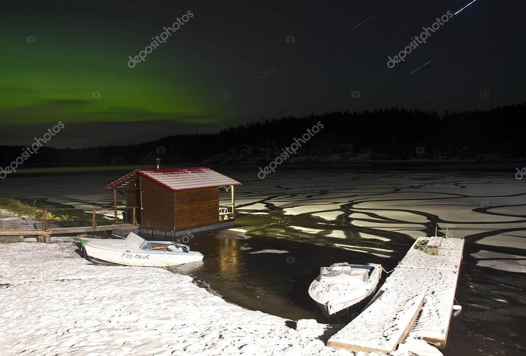 Northern lights, Karelia, Russia