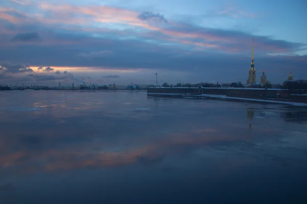 Zima w Sankt Petersburg, Federacja Rosyjska — Zdjęcie stockowe