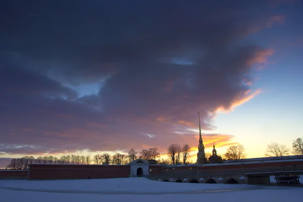 Zonsondergang in Sint-Petersburg — Stockfoto