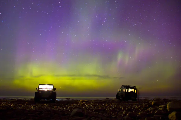 Jeep Wrangler e Land Rover Defender, Rússia — Fotografia de Stock