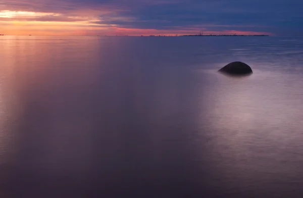 Sonnenuntergang am Golf von Finnland, Russland — Stockfoto