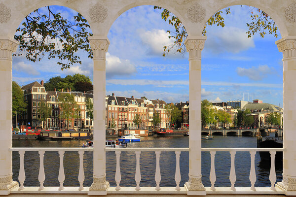 Terrace with view over Amsterdam