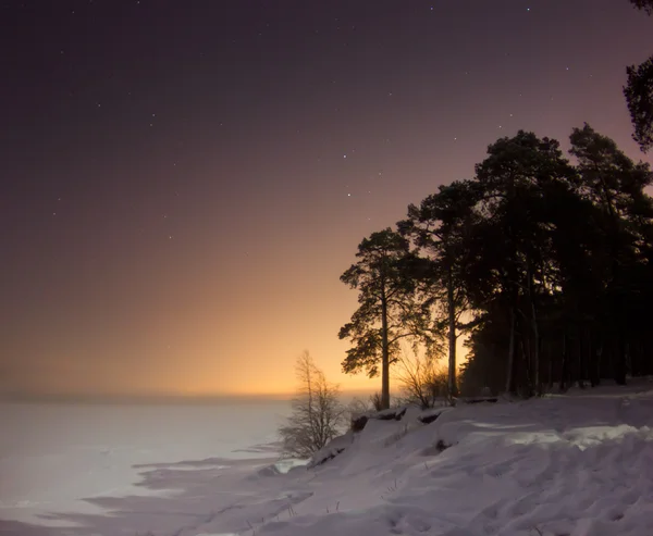 Winternacht op de Golf — Stockfoto