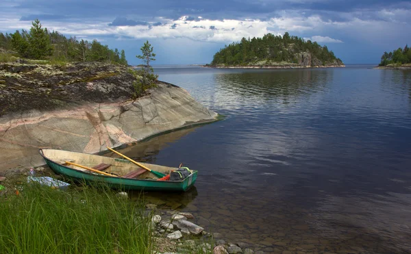 Noche en el lago Ladoga, Karelia —  Fotos de Stock