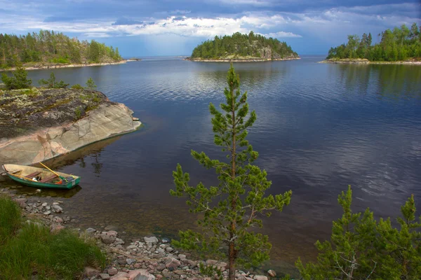 Evening on Ladoga lake ,Karelia — Stock Image Evening on Ladoga lake ,Karelia Stock Photo