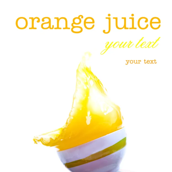 Spatten van jus d'orange — Stockfoto
