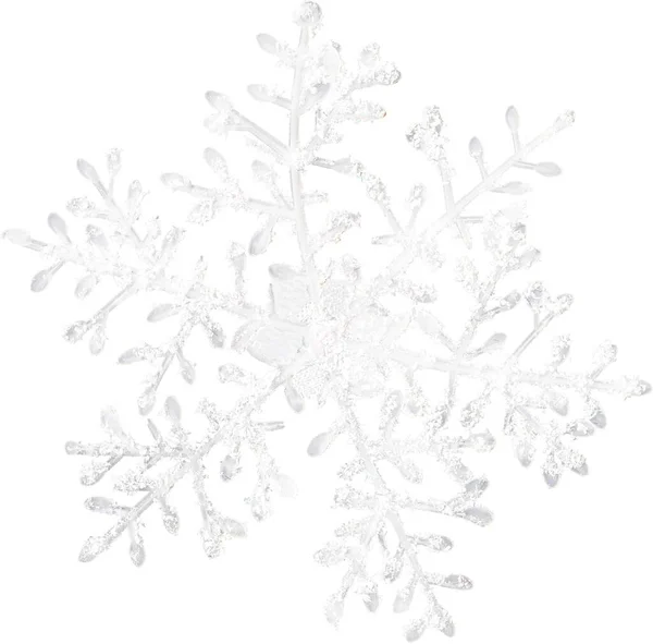 Красива Сніжинка Білому Тлі — стокове фото