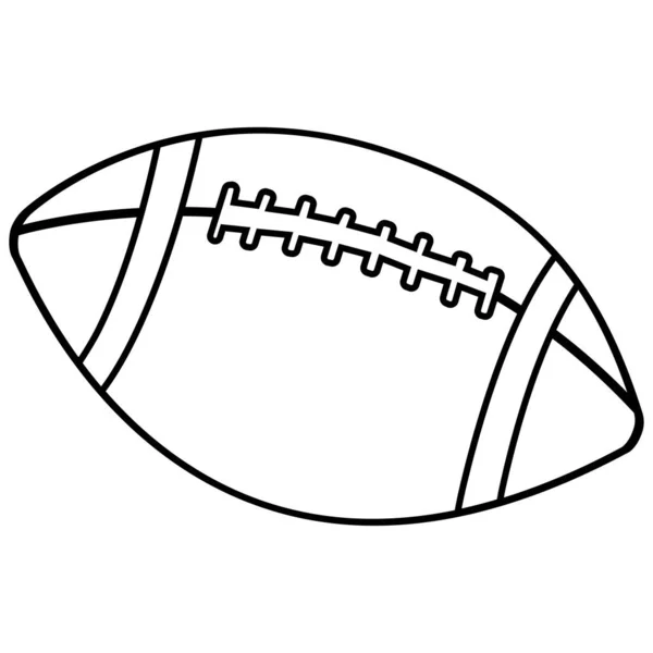 Vektor Illustration Eines Isolierten American Football Doodle Auf Weißem Hintergrund — Stockvektor