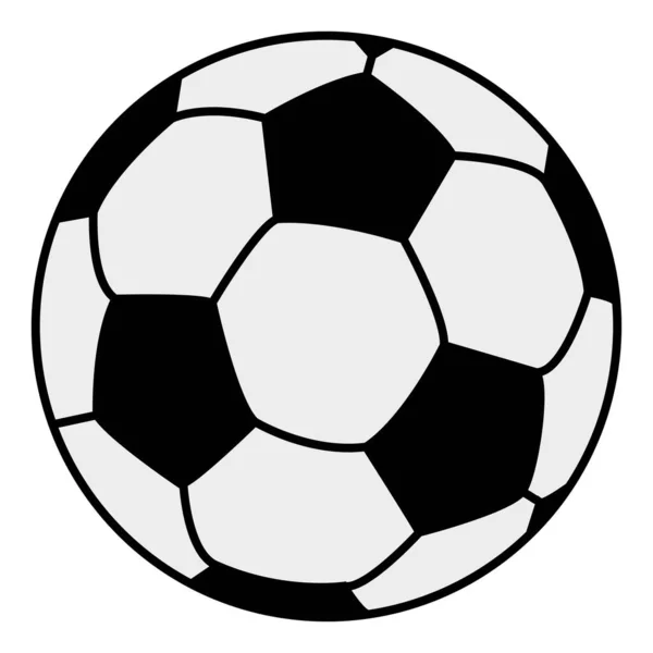Ilustração Vetorial Uma Bola Futebol Isolada Sobre Fundo Branco Estilo —  Vetores de Stock