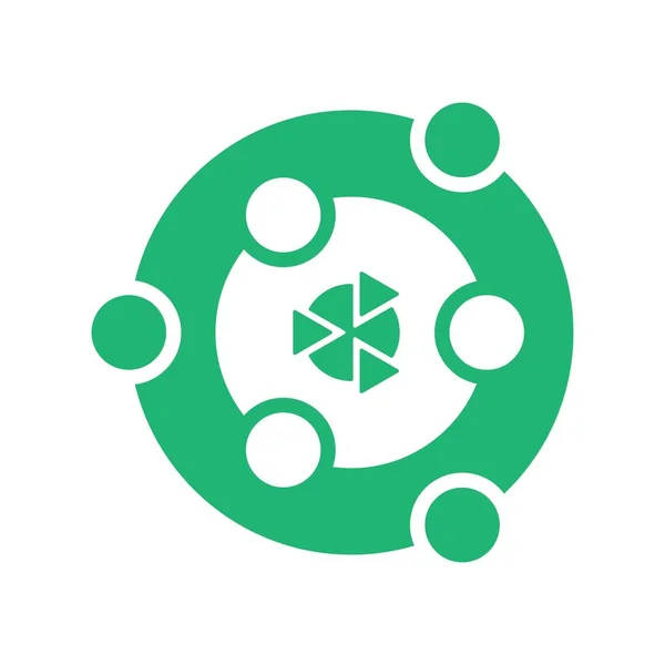 Векторная Графика Изолированный Логотип Значка Зеленый Белом Фоне Плоский Дизайн — стоковый вектор