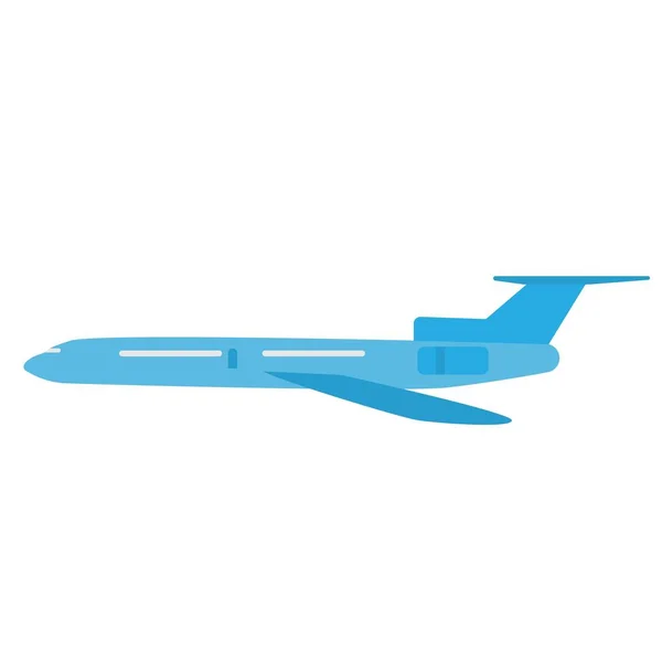 Vektor Illustration Isolerade Flygplan Objekt Vit Bakgrund Enkel Platt Stil — Stock vektor