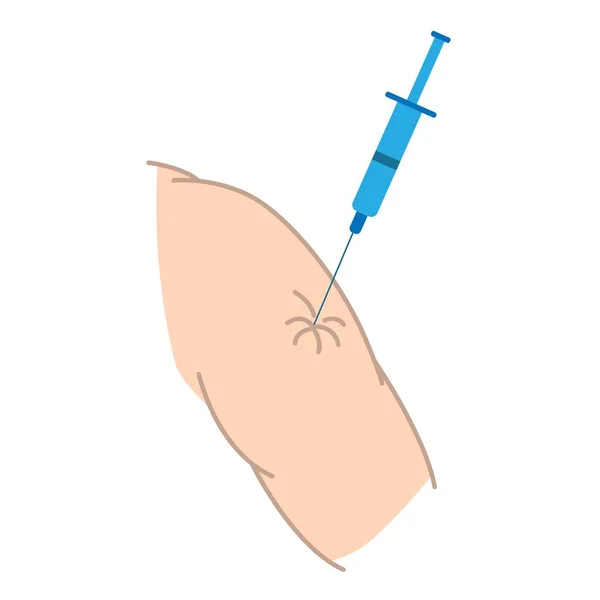 Illustrazione Vettoriale Oggetto Isolato Vaccinazione Sulla Spalla Fondo Bianco Stile — Vettoriale Stock