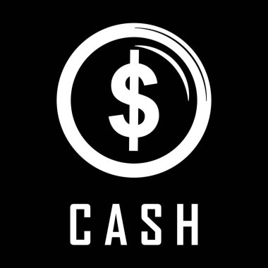 Siyah arkaplanda yazı olan izole edilmiş beyaz garson simgesi. Vektör illüstrasyonu.