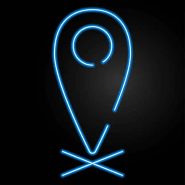 Navigatie Pictogram Neon Teken Moderne Gloeiende Banner Ontwerp Kleurrijke Trend — Stockvector