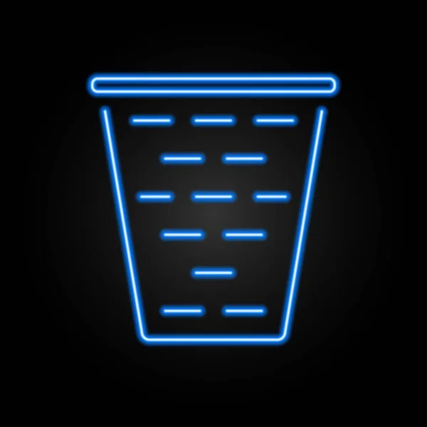 Waste Bin Neon Sign Design Banner Brilhante Moderno Tendência Design —  Vetores de Stock