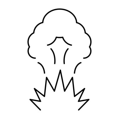 Beyaz arkaplanda siyah renkte patlama simgesi, vektör illüstrasyonuName.