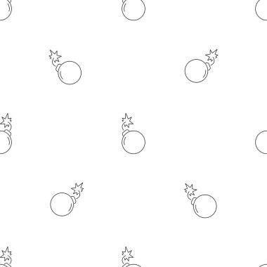 Beyaz arkaplanda izole edilmiş kusursuz bomba deseni.