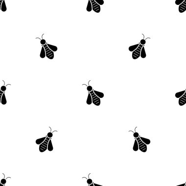 Beyaz arkaplanda izole edilmiş kusursuz arı deseni.