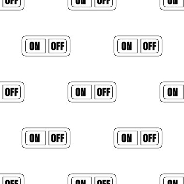 Kusursuz desenler. Beyaz arkaplanda izole edilmiş açma kapama düğmeleri.