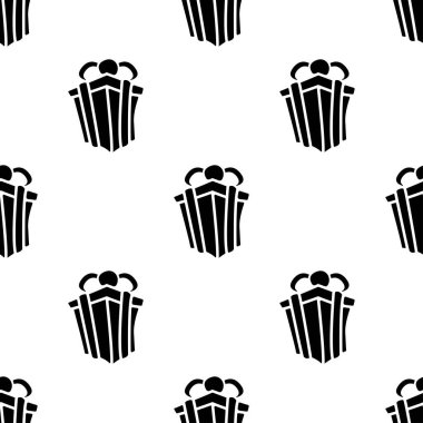 Hediye kutusu pürüzsüz desen beyaz arkaplanda izole.