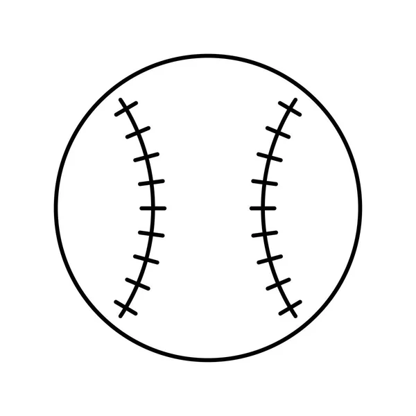 Baseball Doodle Stil Symbol Isoliert Schwarzer Farbe Auf Weißem Hintergrund — Stockvektor