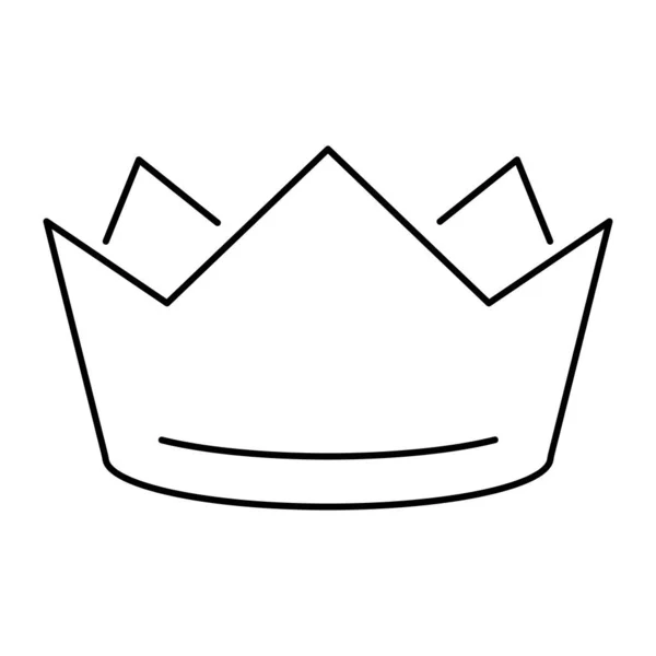 Crown Icon Vector Illustration Black Isolated White Background — Stock Vector