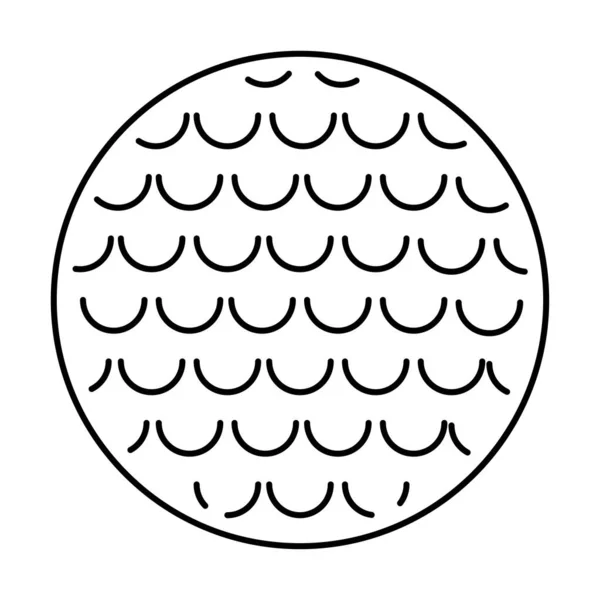 Значок Мяча Гольфа Выделен Черным Белом Фоне — стоковый вектор