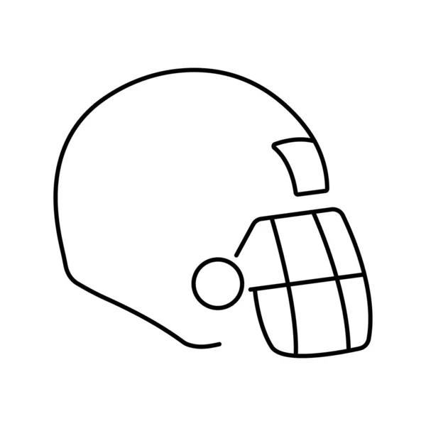 Icono Del Casco Fútbol Americano Vector Ilustración — Archivo Imágenes Vectoriales