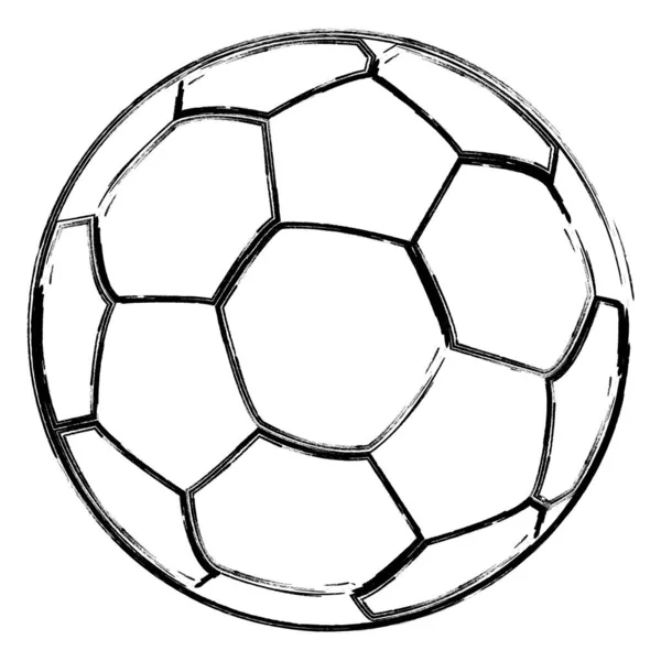 Иконка Футбольного Мяча Выделена Черным Белом Фоне — стоковый вектор